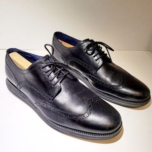 Mens Genuine Black Leather Cole Haan Dress Shoe